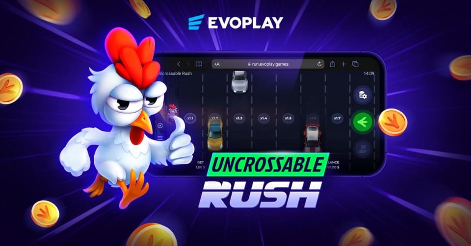 Uncrossable Rush autopista 24 carriles juego crash Evoplay