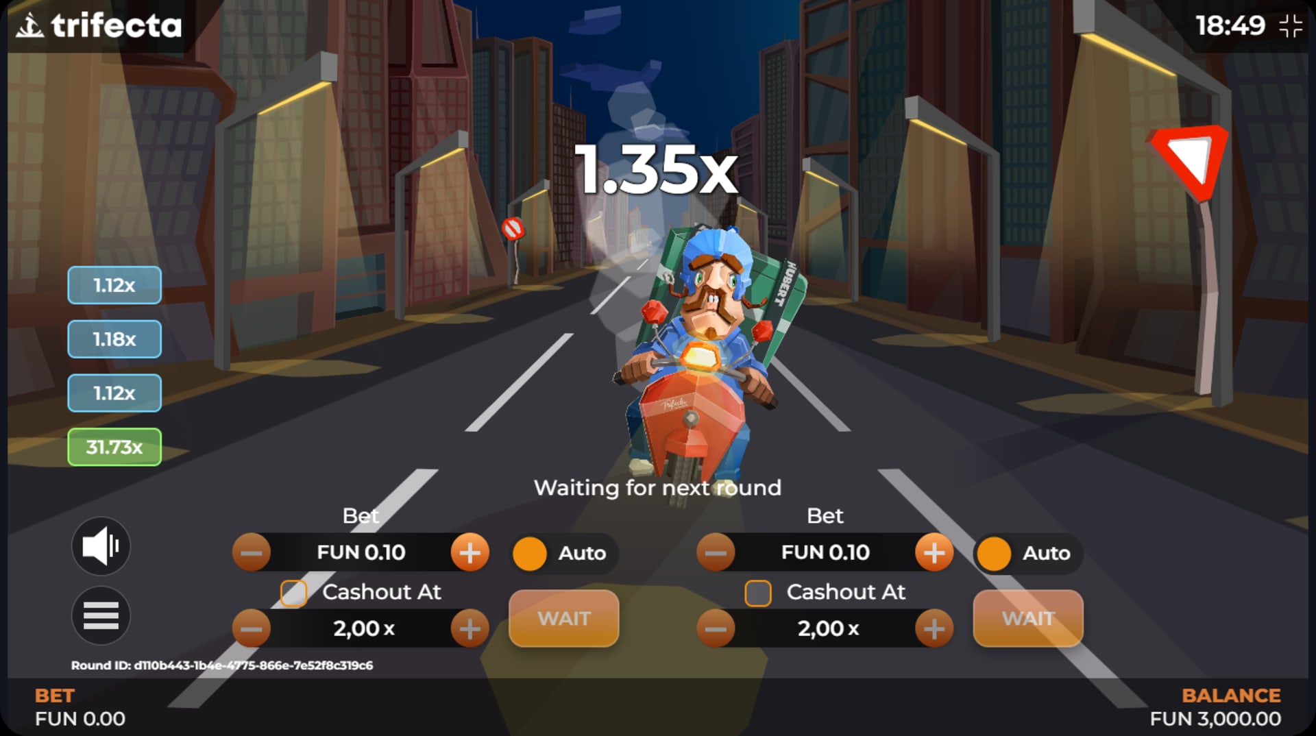 Hubert Hits Trifecta Gaming — multiplicateur casino