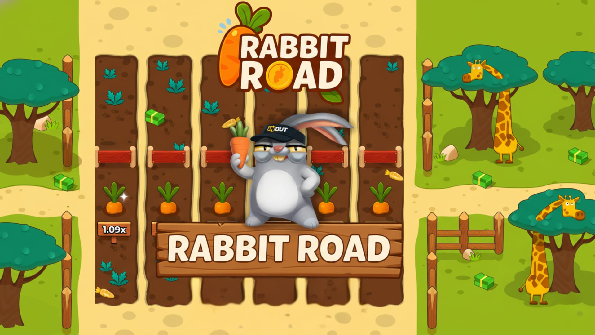Rabbit Road gameplay — multiplicateur RTP 97%