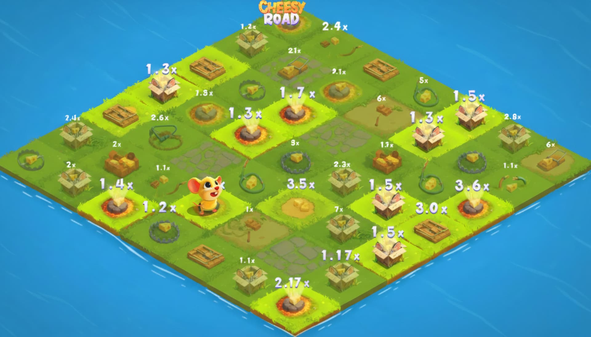 Cheesy Road jeu casino — multiplicateur version réel