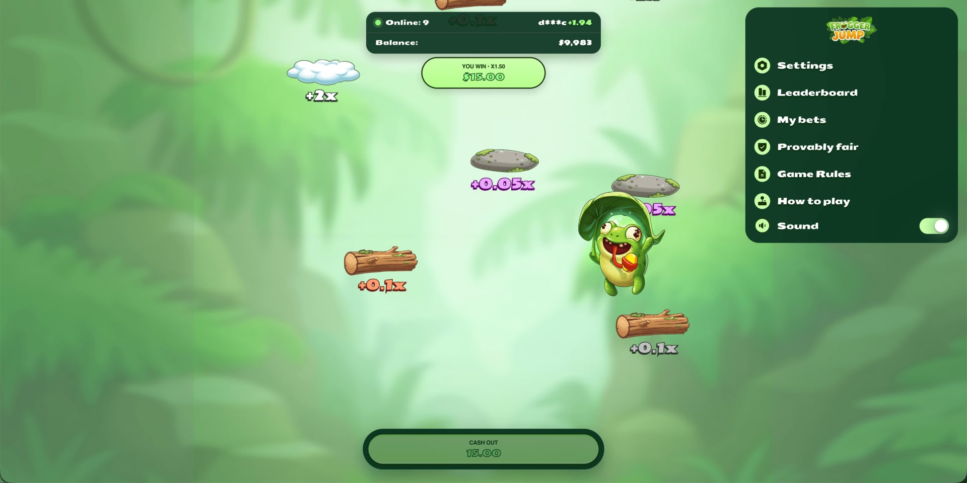 Frogger Jump démo gratuite — version mobile casino