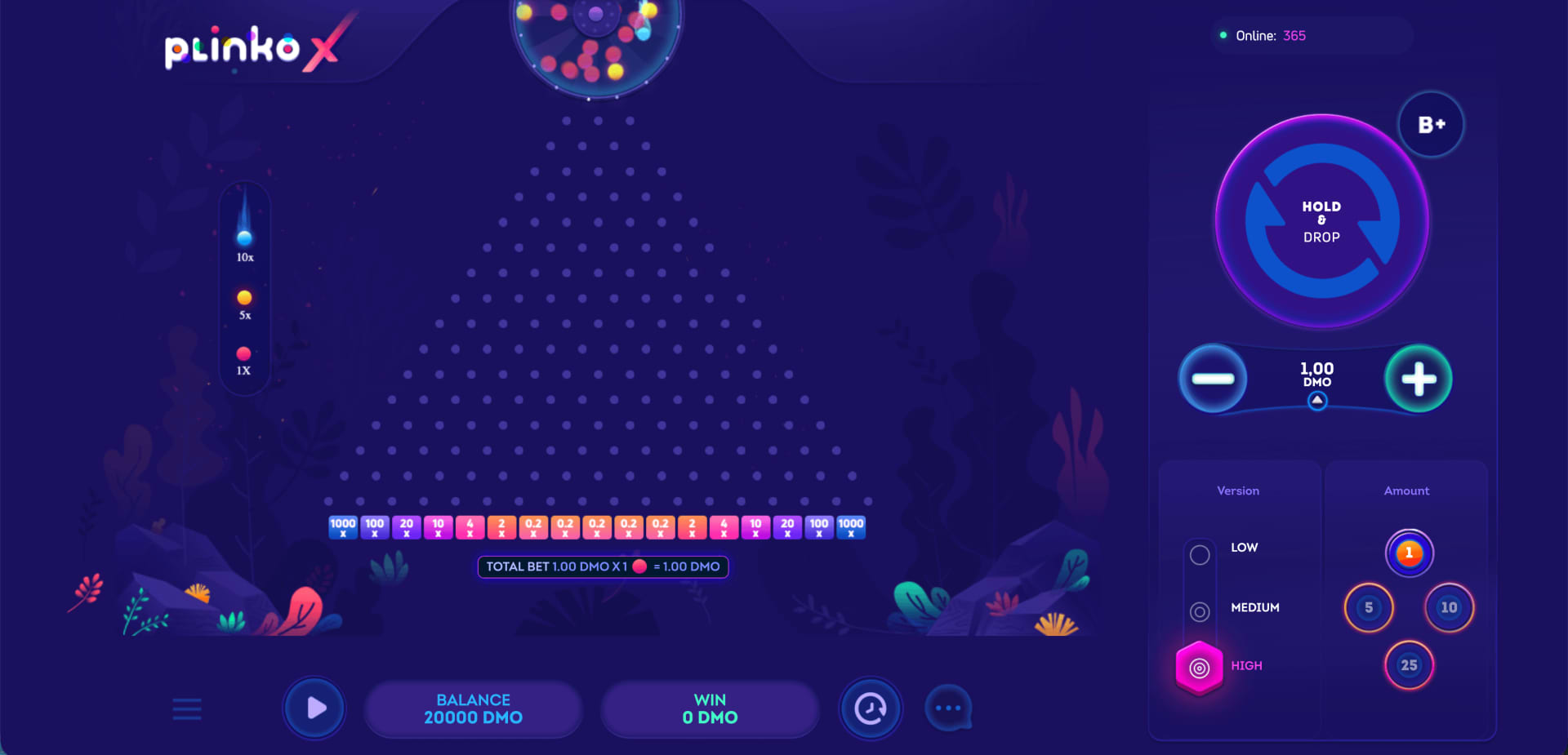 Plinko X SmartSoft Gaming — démo gratuite mobile