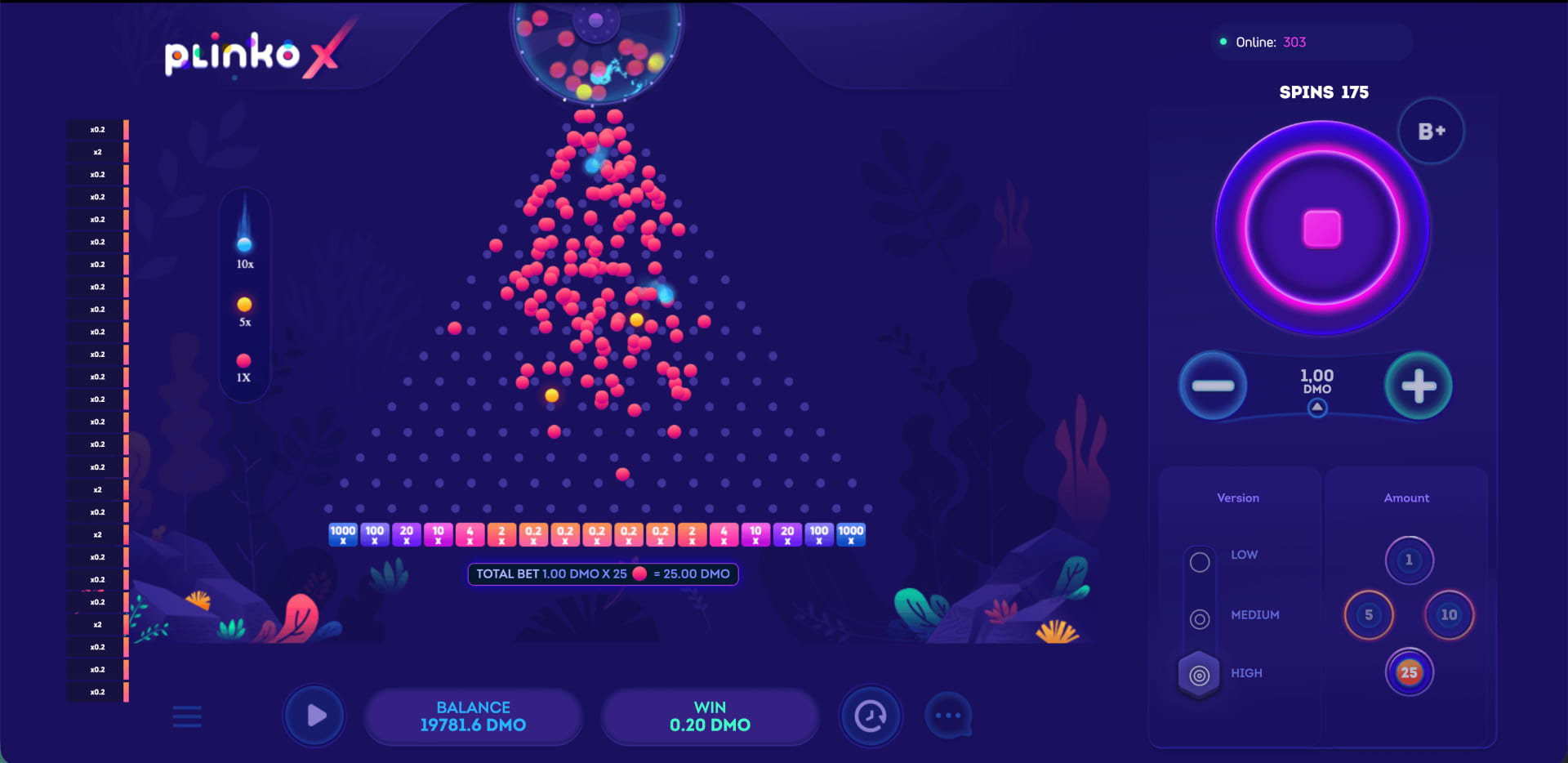 Plinko X SmartSoft Gaming — démo gratuite
