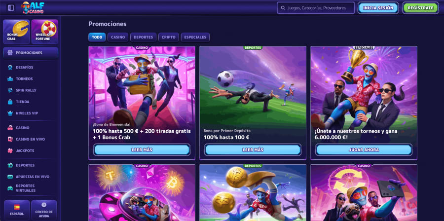 Alf Casino bonus za registraci