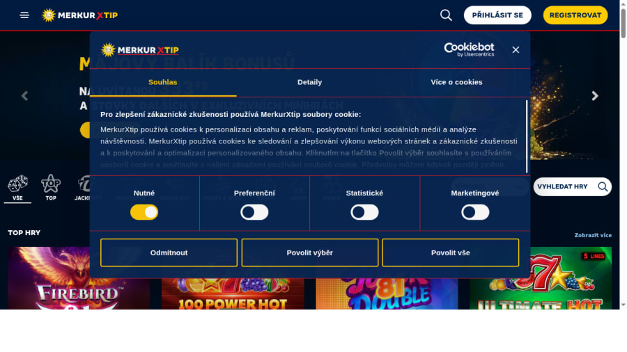 MerkurXtip live kasino se živým krupiérem