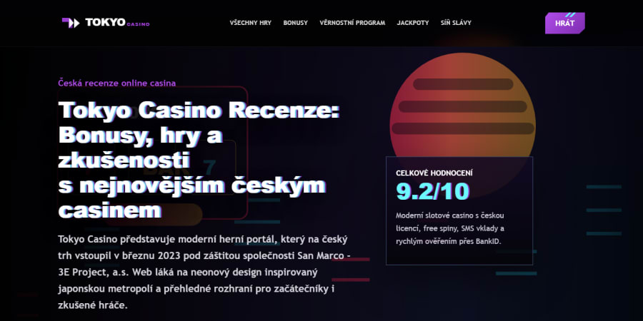 Tokyo Casino online kasino recenze