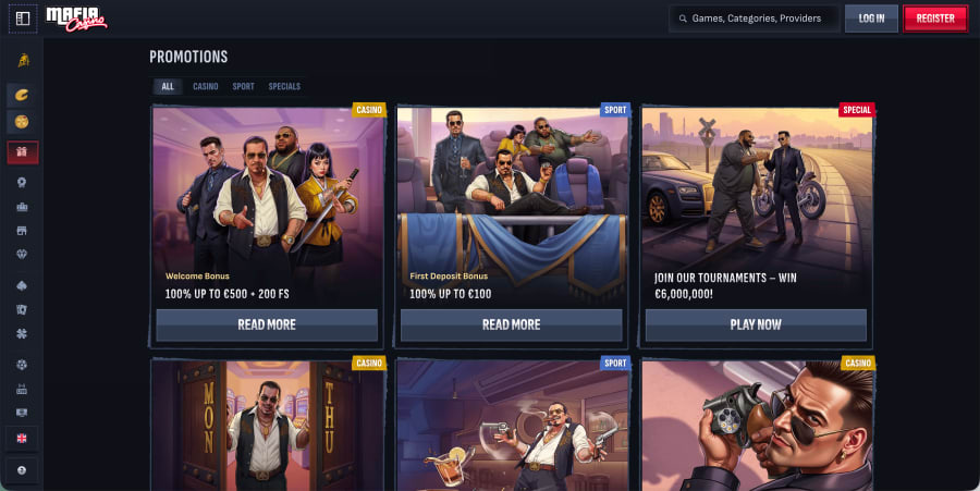 Mafia Casino bonus za registraci