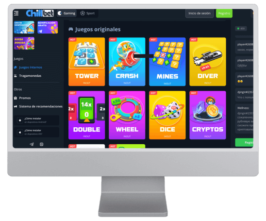 Mini juegos originales de Chillbet casino
