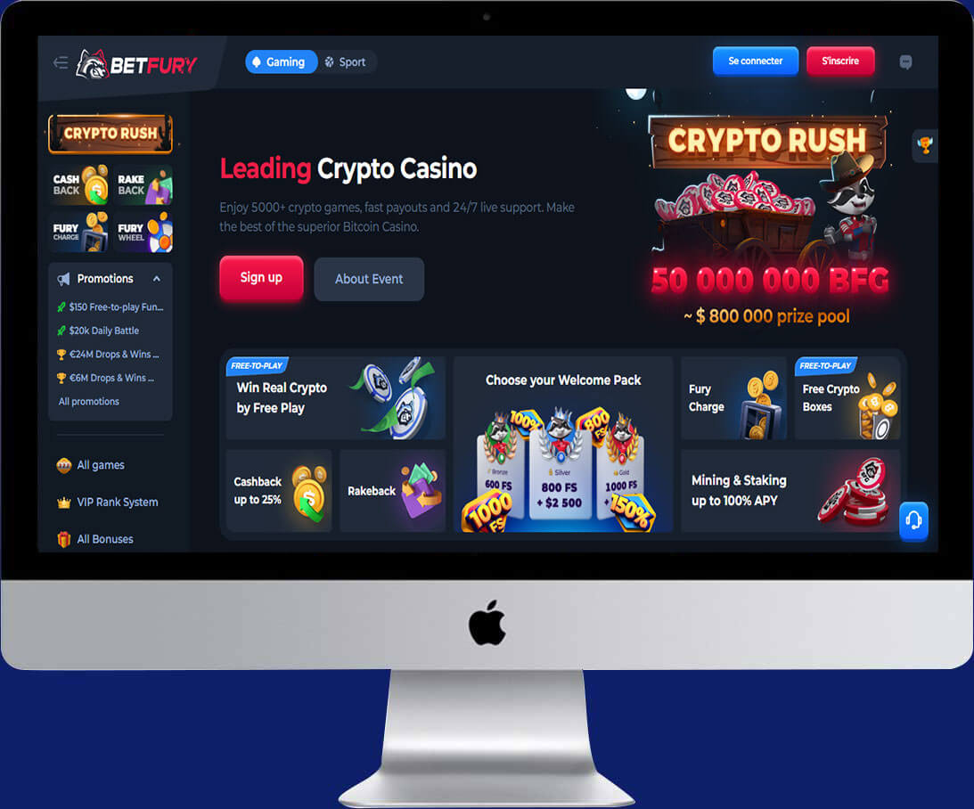 Bonus cashback sur le casino en ligne Betfury