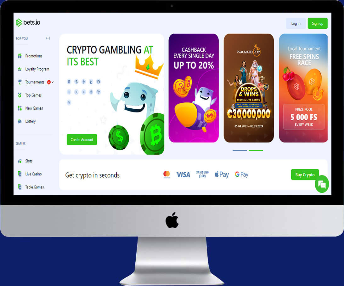 Bonus Cashback sur le cas en ligne bets-io