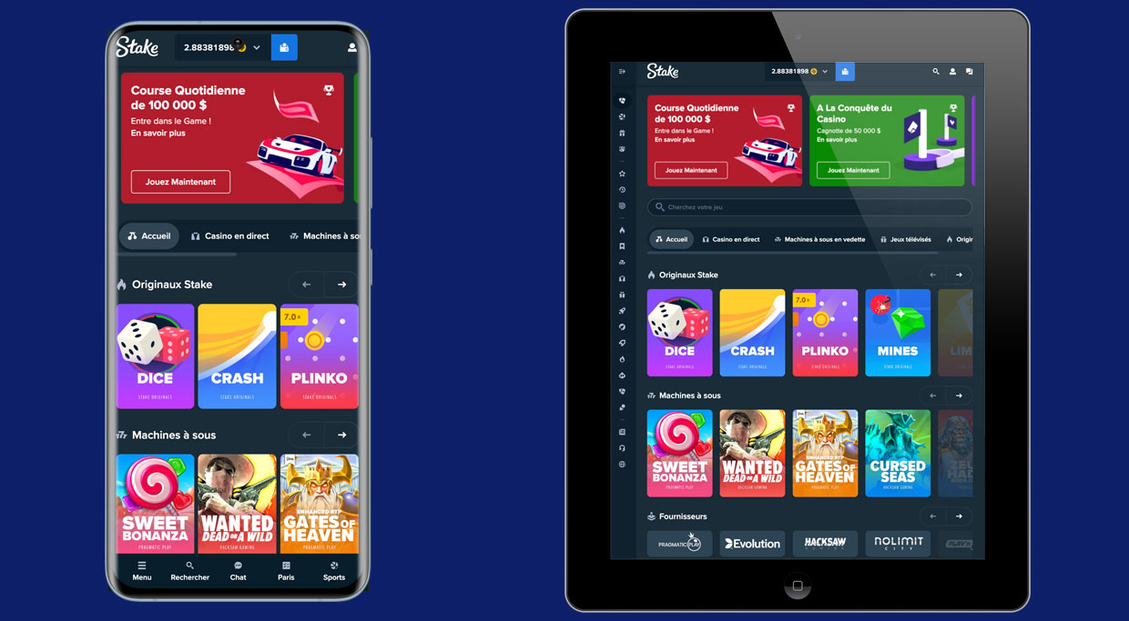 Le casino en ligne Stake sur mobile et tablette Le casino en ligne Stake sur mobile et tablette