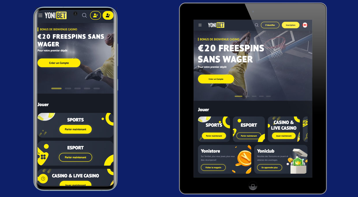 Le casino en ligne Yonibet sur mobile et tablette Le casino en ligne Yonibet sur mobile et tablette
