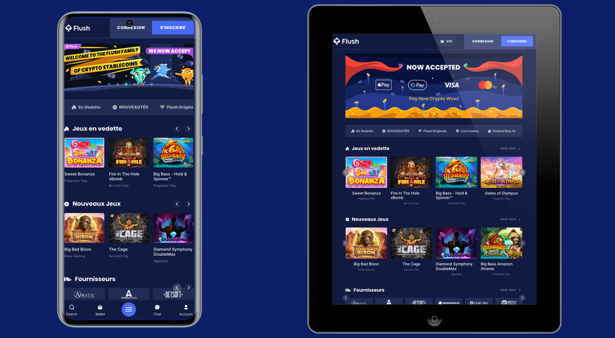 Le casino en ligne Flush sur mobile et tablette Le casino en ligne Flush sur mobile et tablette