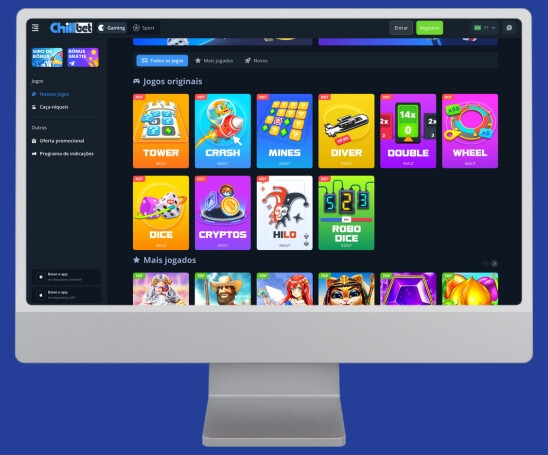 Mini-jogos originais do casino Chillbet