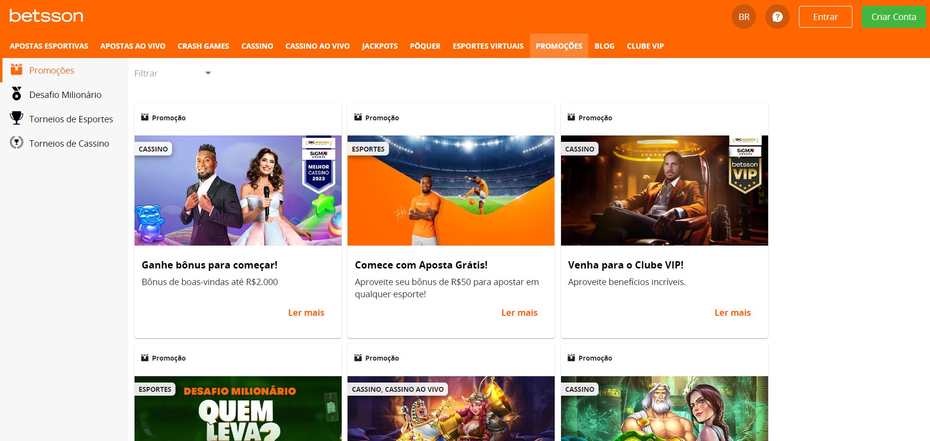 Bônus do Betsson Bônus do Betsson