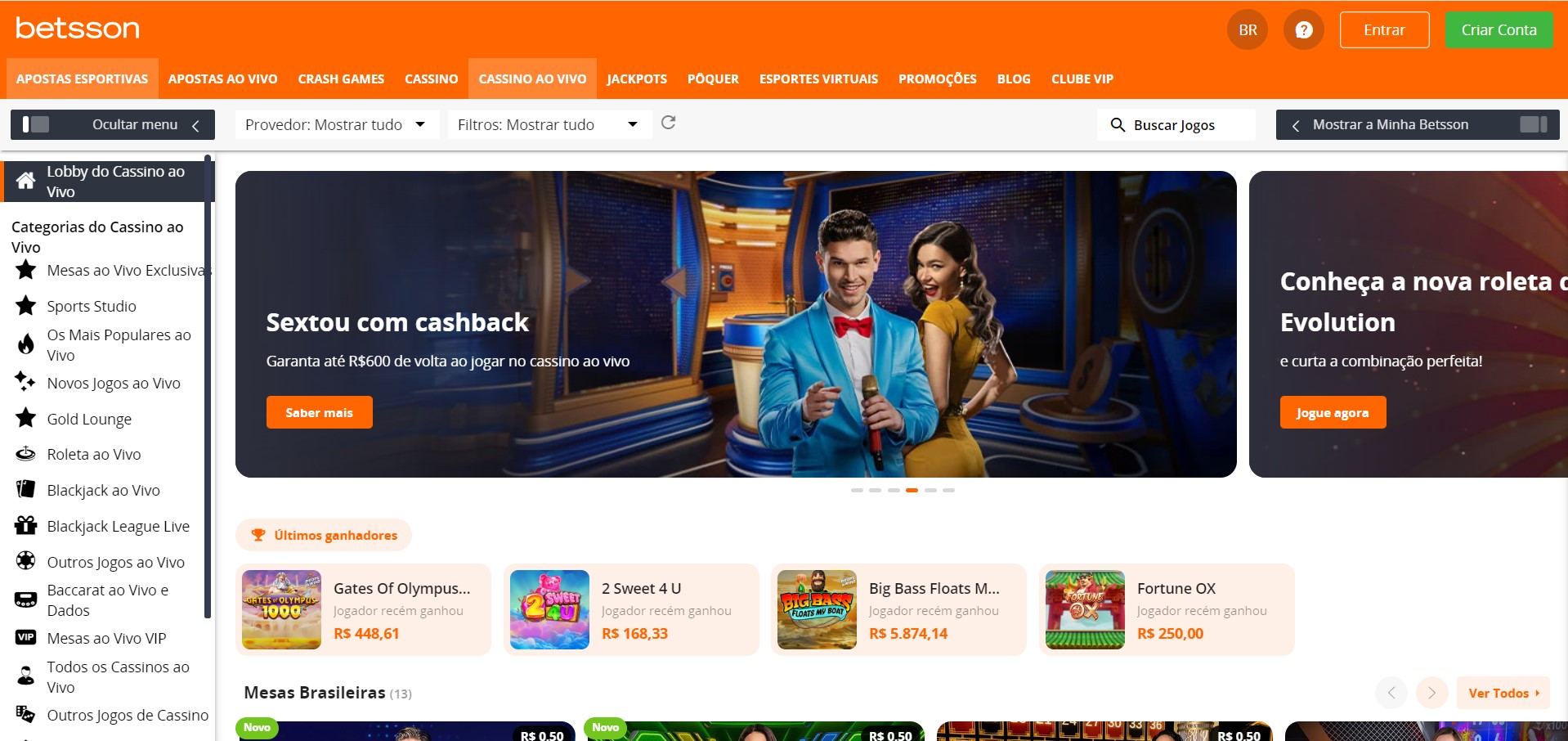 Cassino ao vivo Betsson Cassino ao vivo Betsson