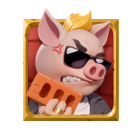 Piggy Vermelho Three Crazy Piggies