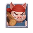 Piggy Azul Three Crazy Piggies