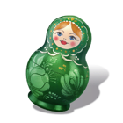 Boneca verde Tsar Treasures