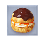 Pãozinho com creme recheado de chocolate Bakery Bonanza