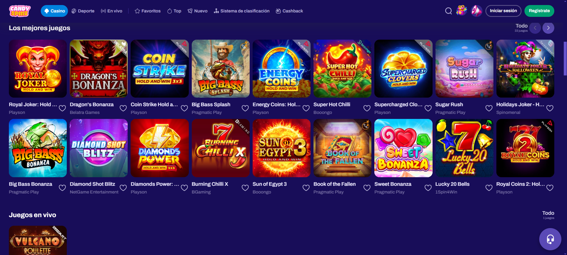 Juegos CandySpinz