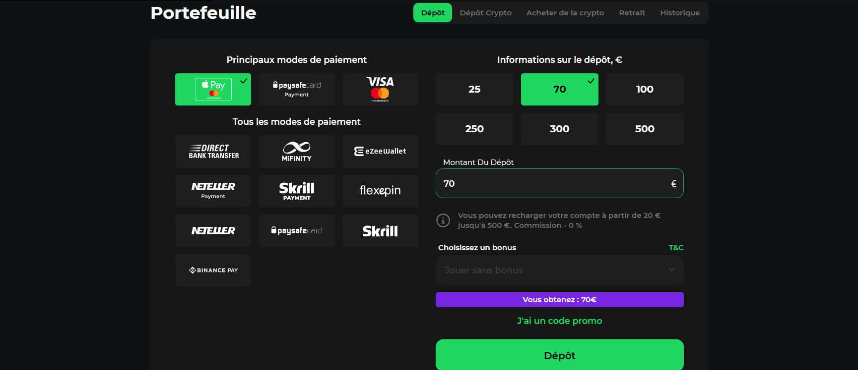 Paiements Betify