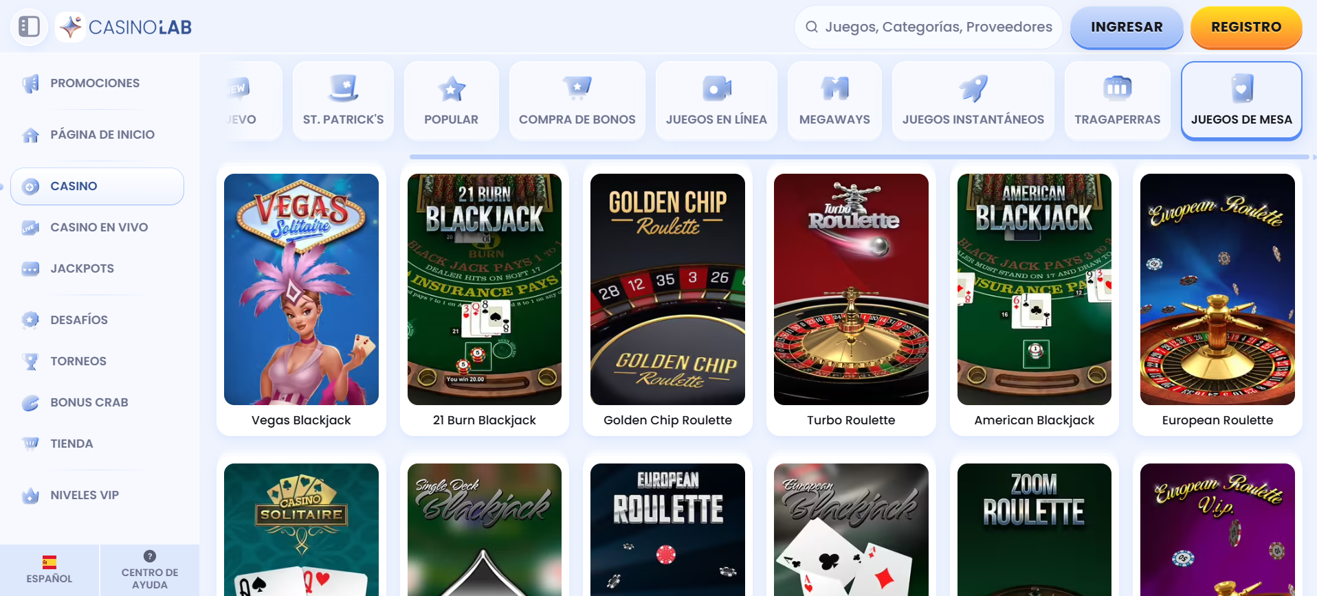 Juegos de mesa Casinolab Juegos de mesa Casinolab