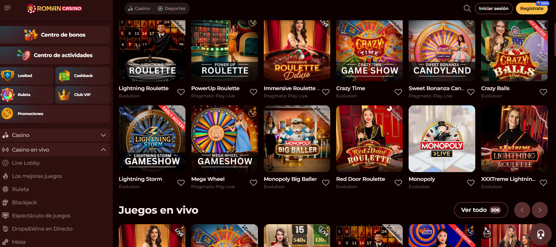 casino en vivo Roman Casino