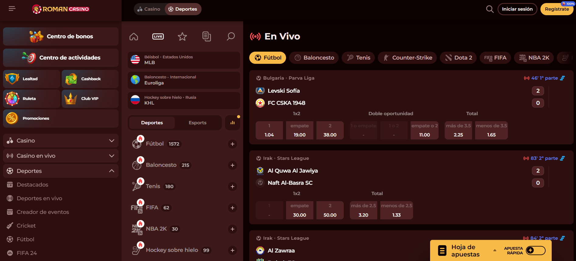 casino en vivo Roman Casino