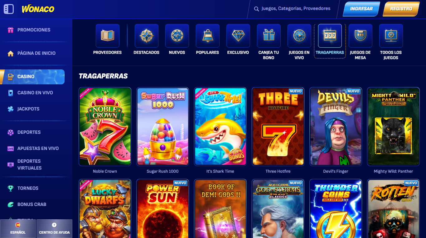 tragaperras Wonaco Casino