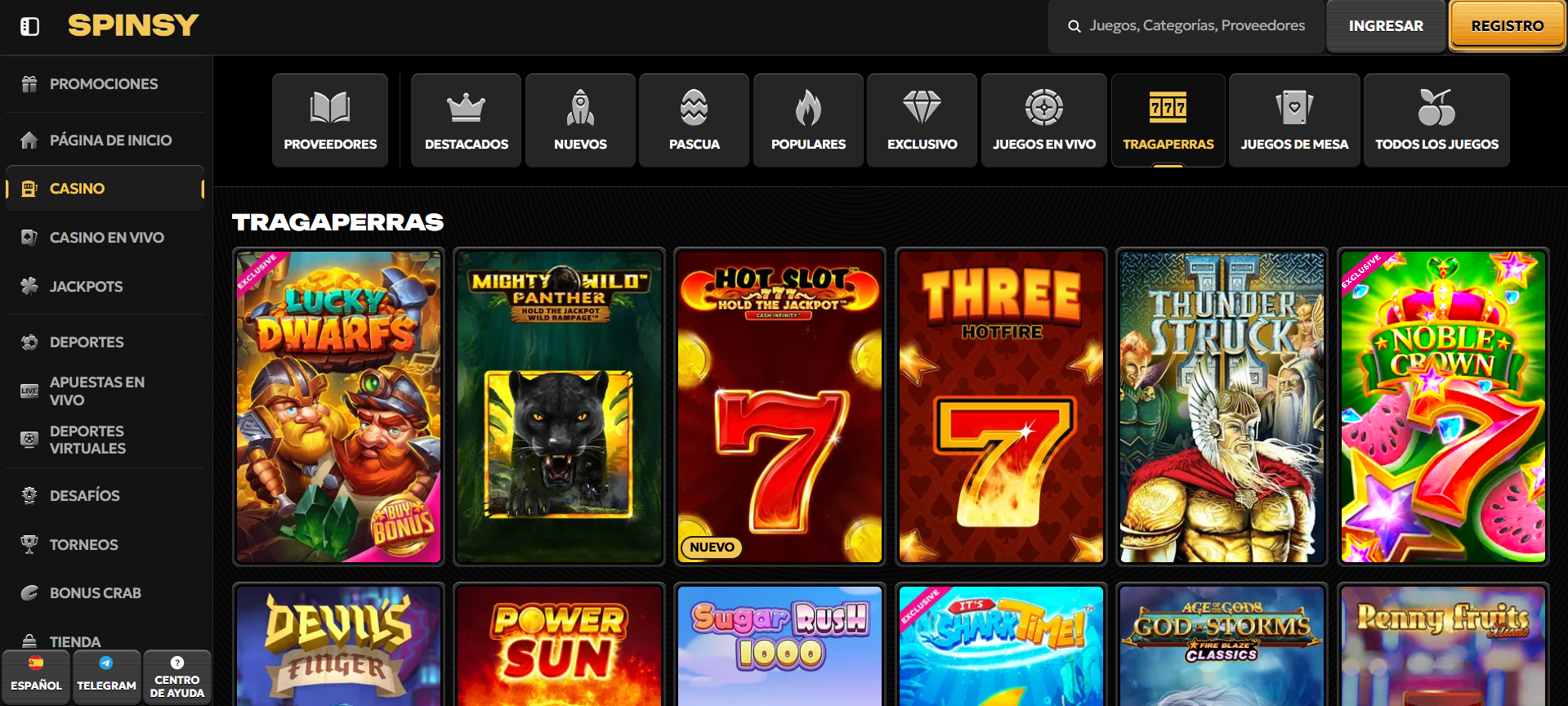 slots spinsy casino
