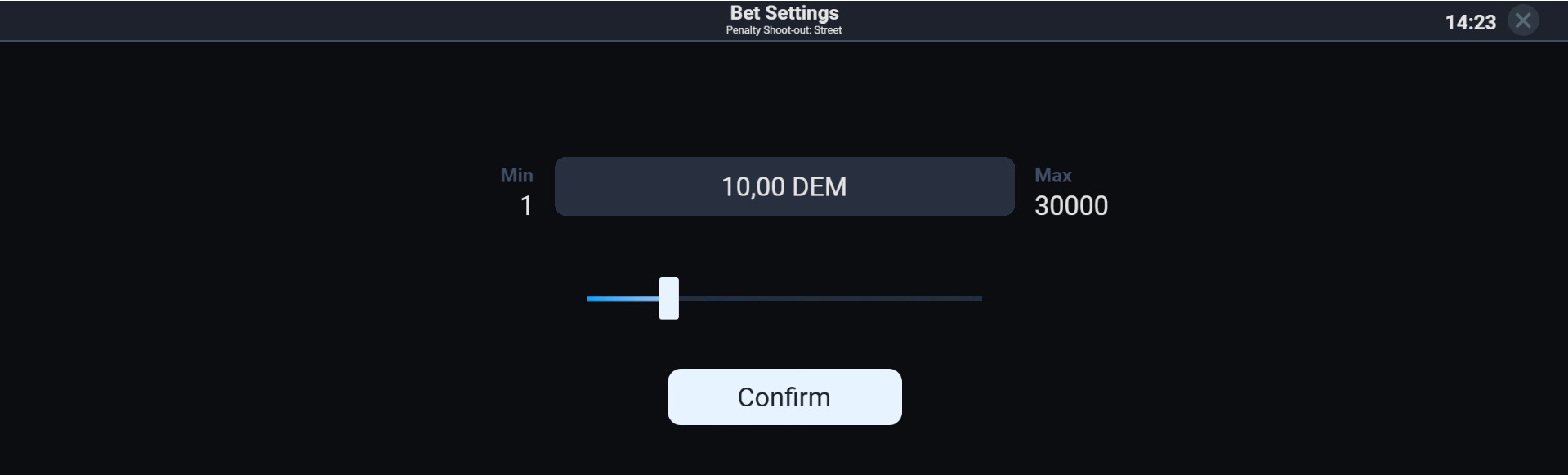bet settings penalty shoot out bet settings penalty shoot out