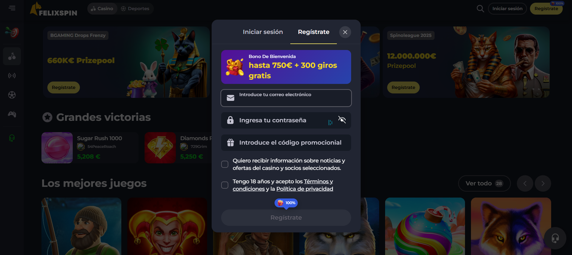 Registrate Felixspin Casino Registrate Felixspin Casino