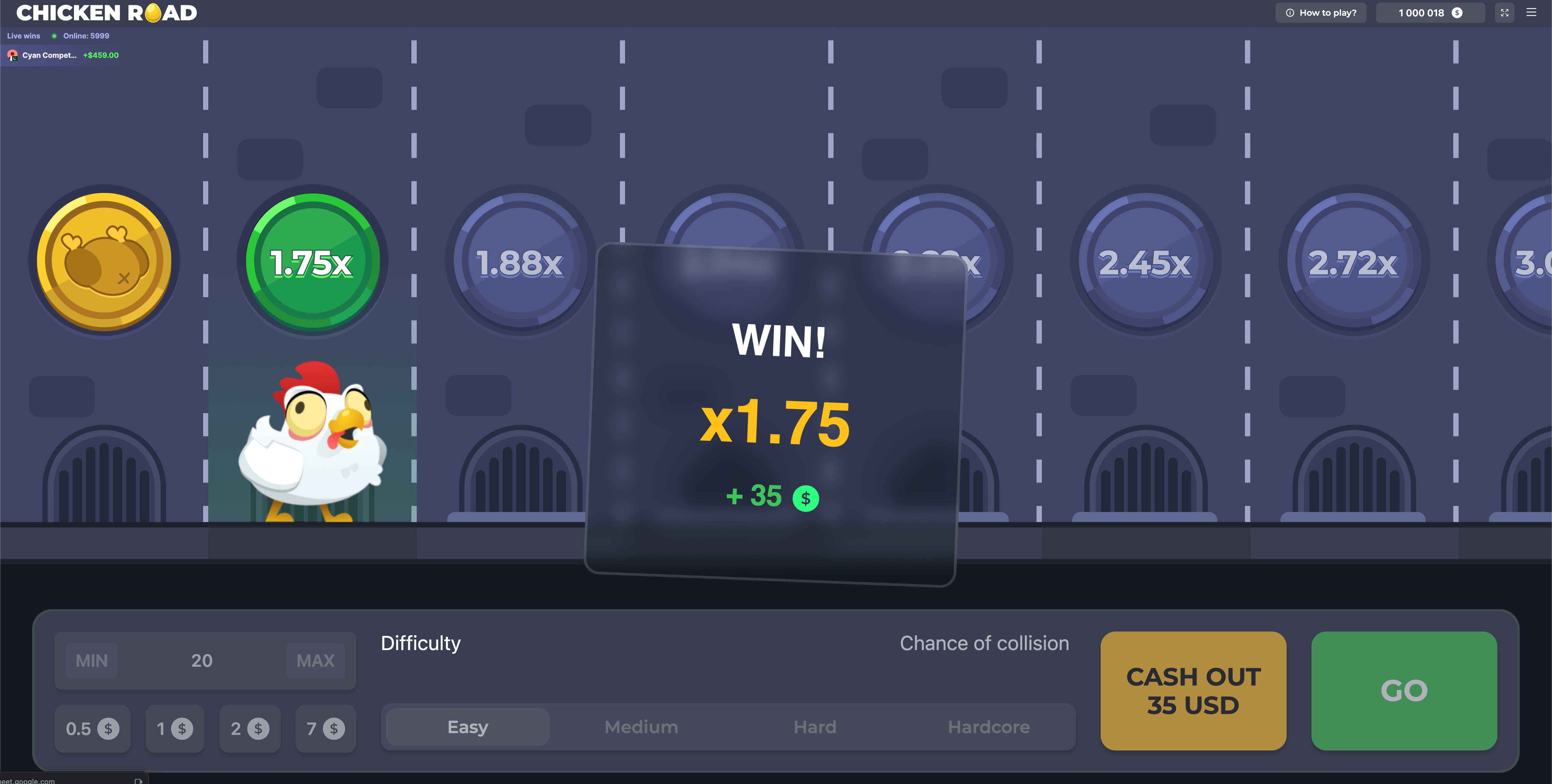 Gagner gros sur Chicken Road