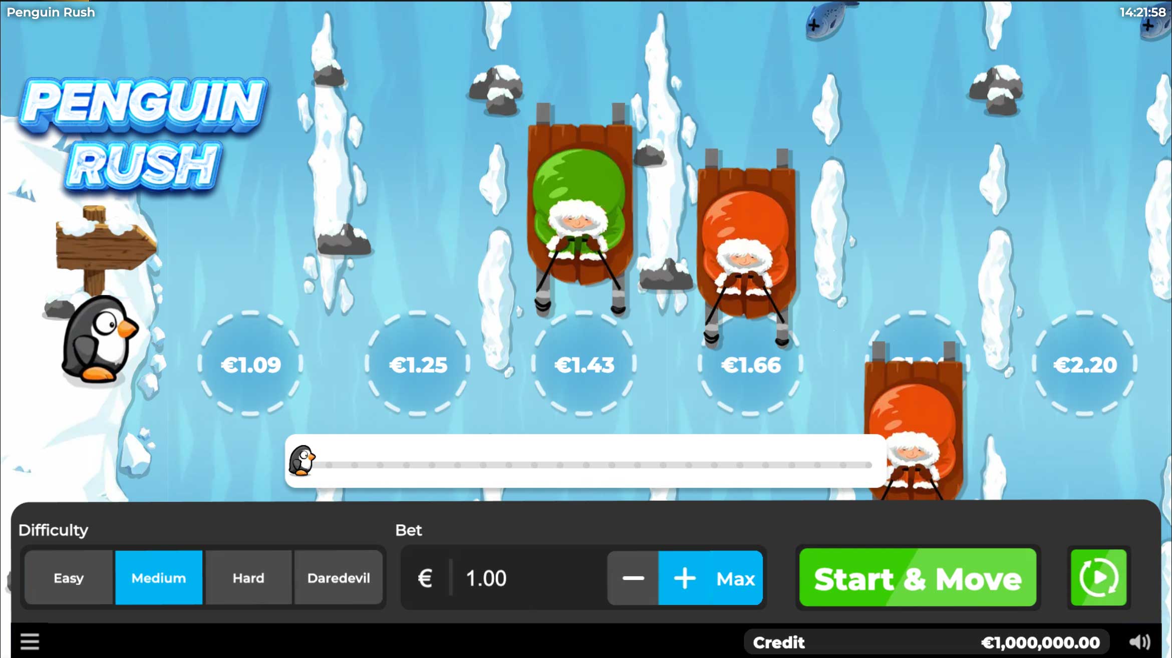 Presentación del juego Penguin Rush
