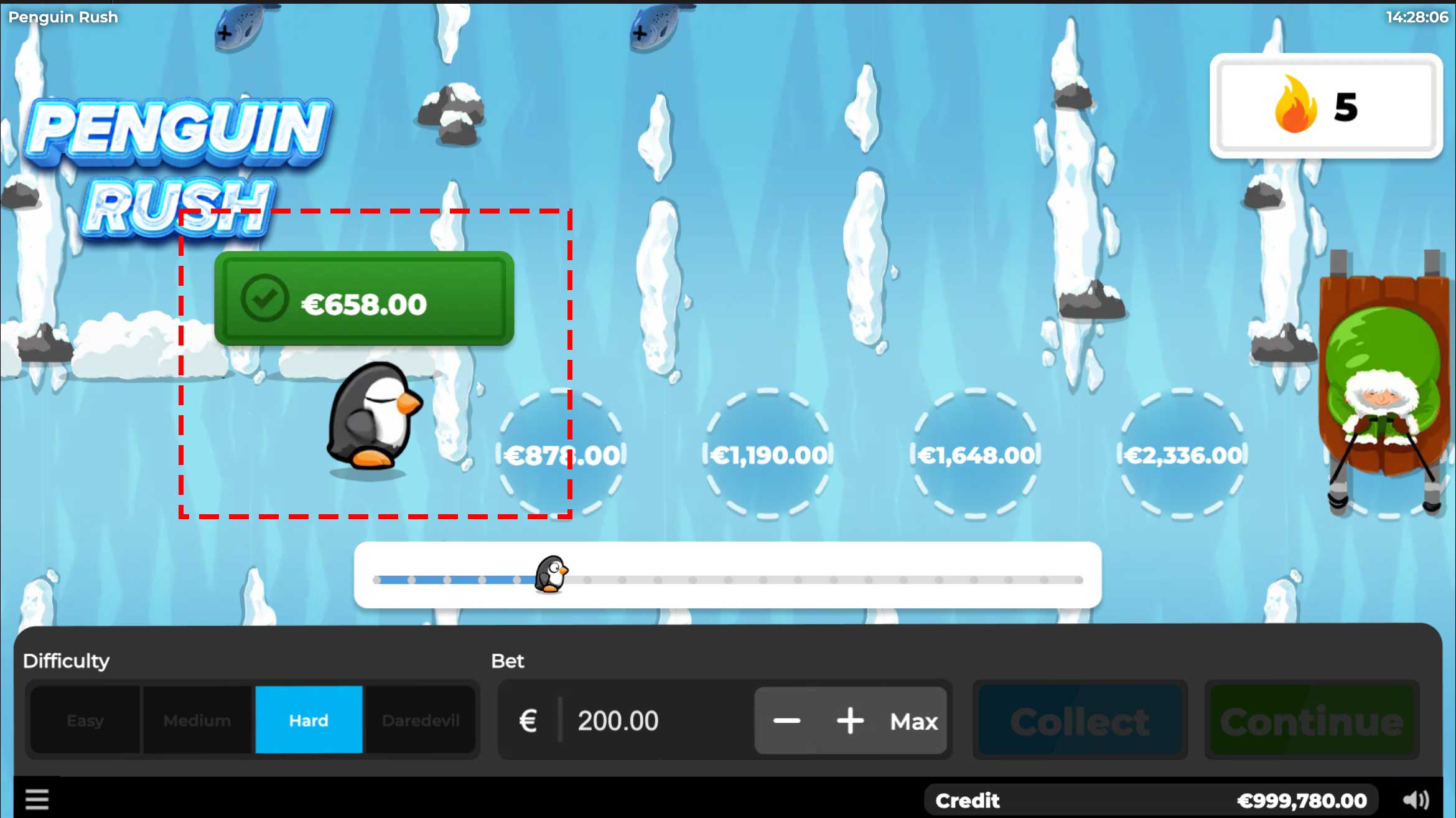 Ganar dinero en Penguin Rush