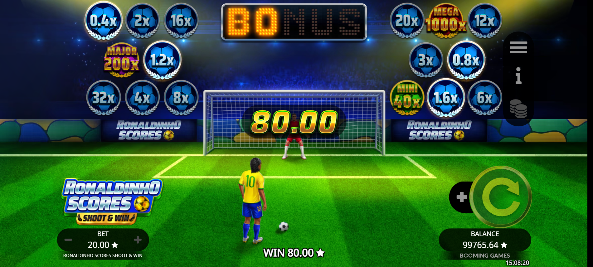 Ronaldinho Scores Shoot & Wins Ronaldinho Scores Shoot & Wins