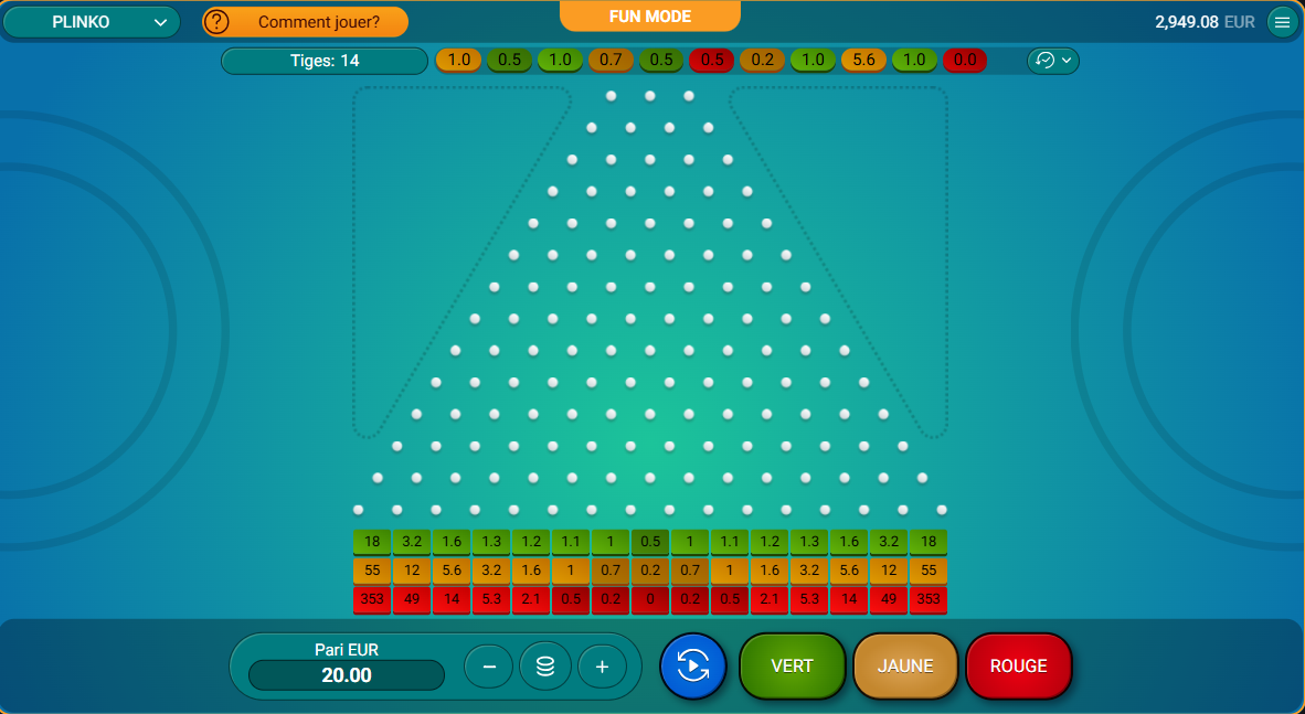Plinko gains