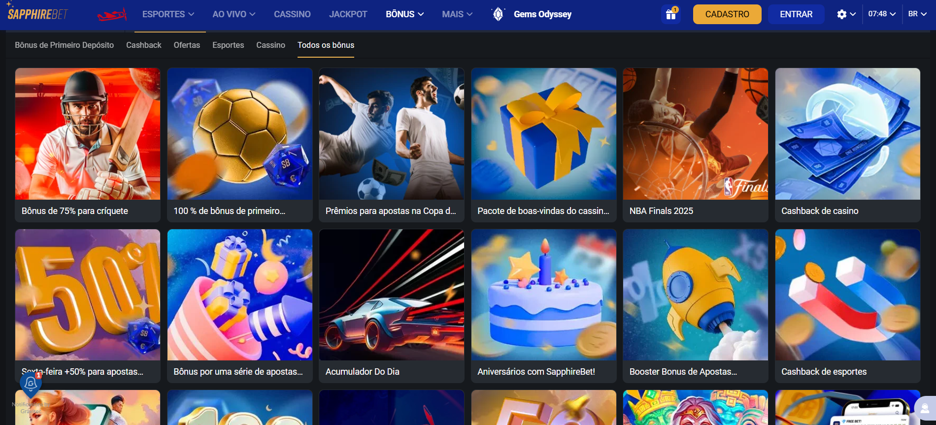 SapphireBet bonus