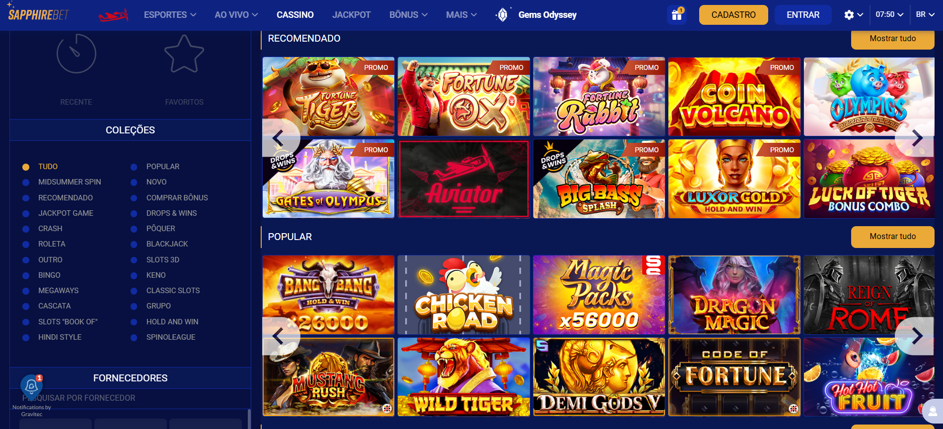 Slot SapphireBet cassino