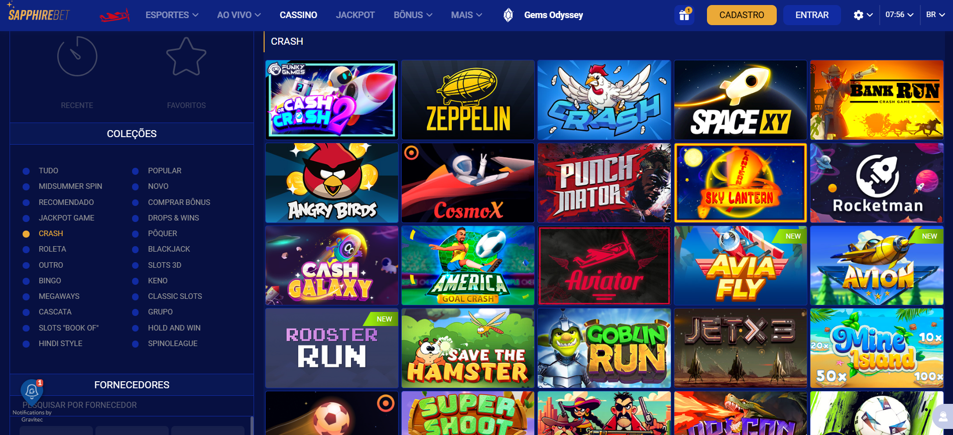 SapphireBet jogos crash