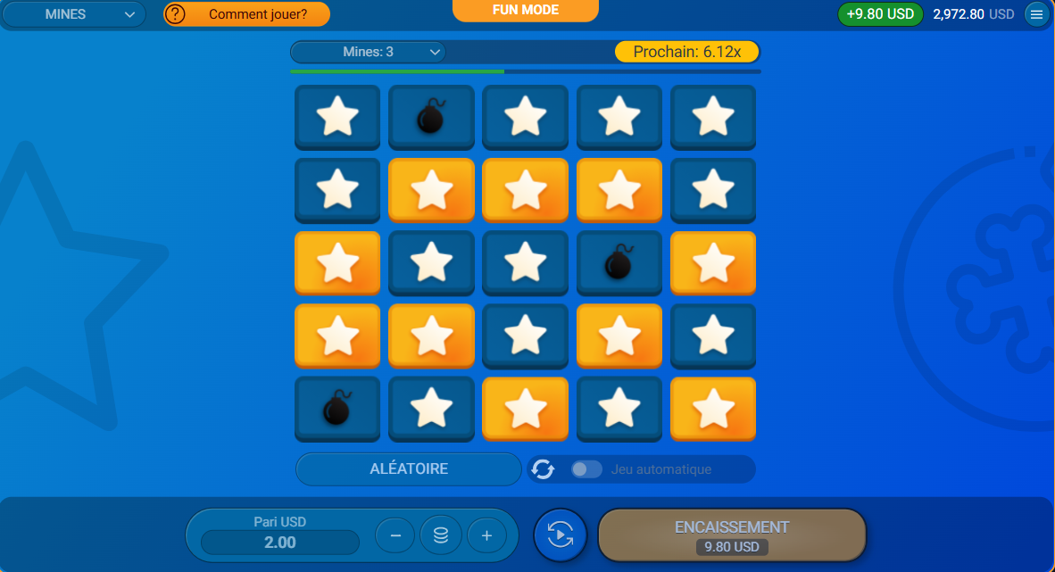 jeu mines spribe gains