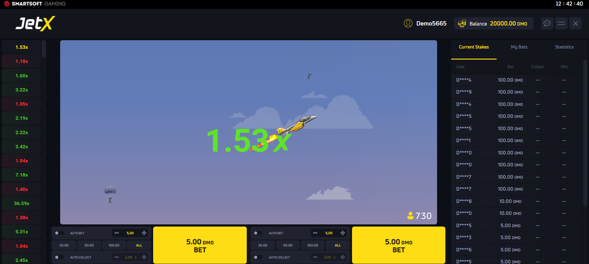 JetX demo