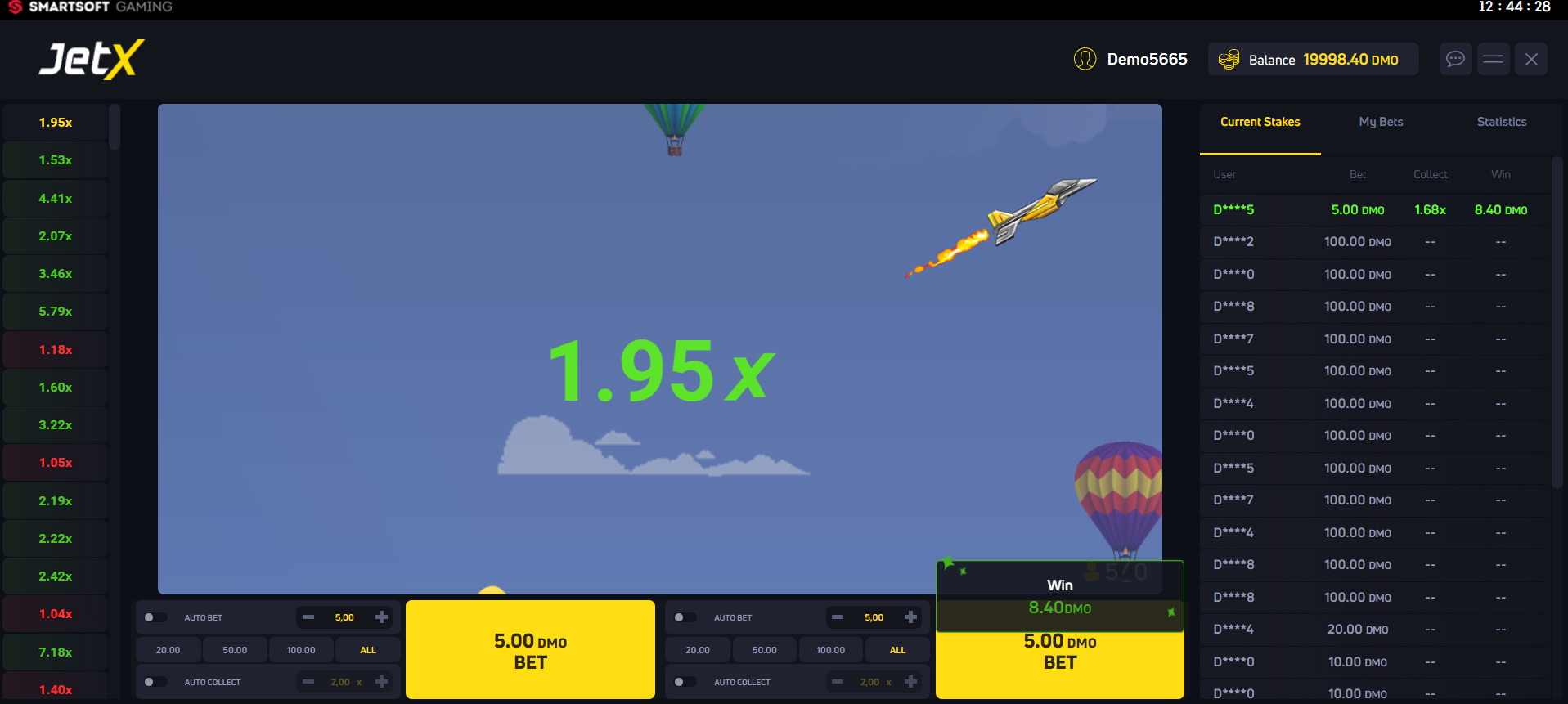 JetX casino gains