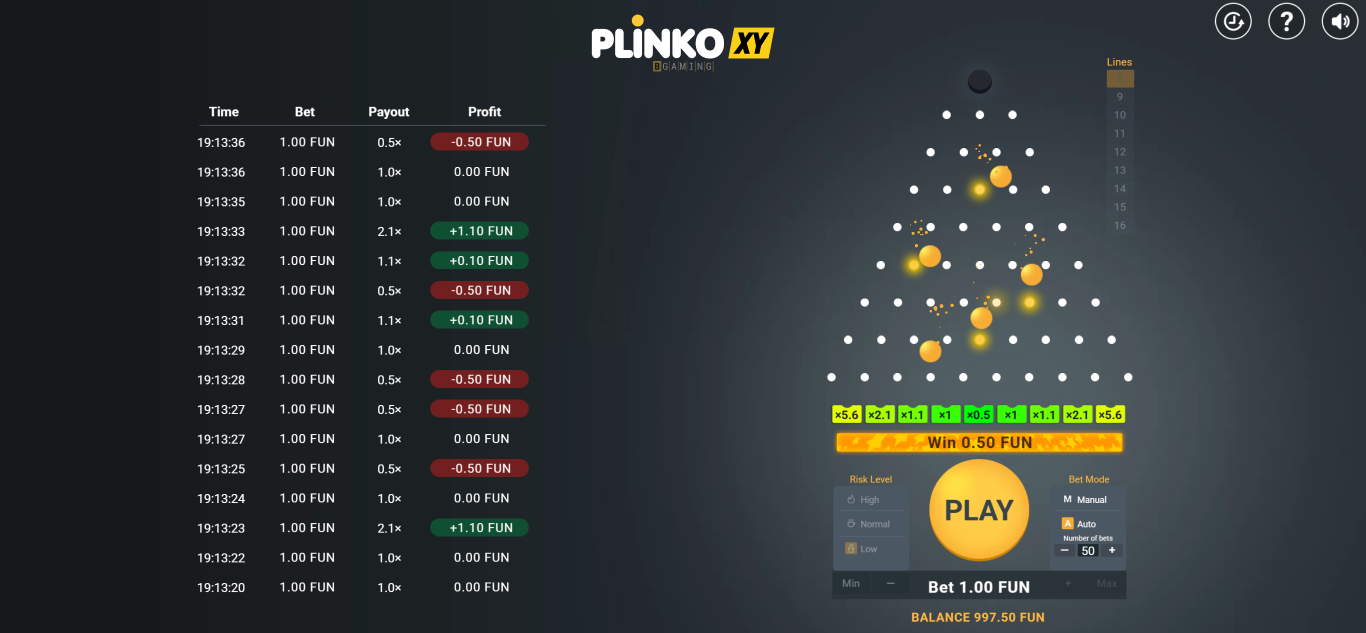 Plinko XY gameplay Plinko XY gameplay