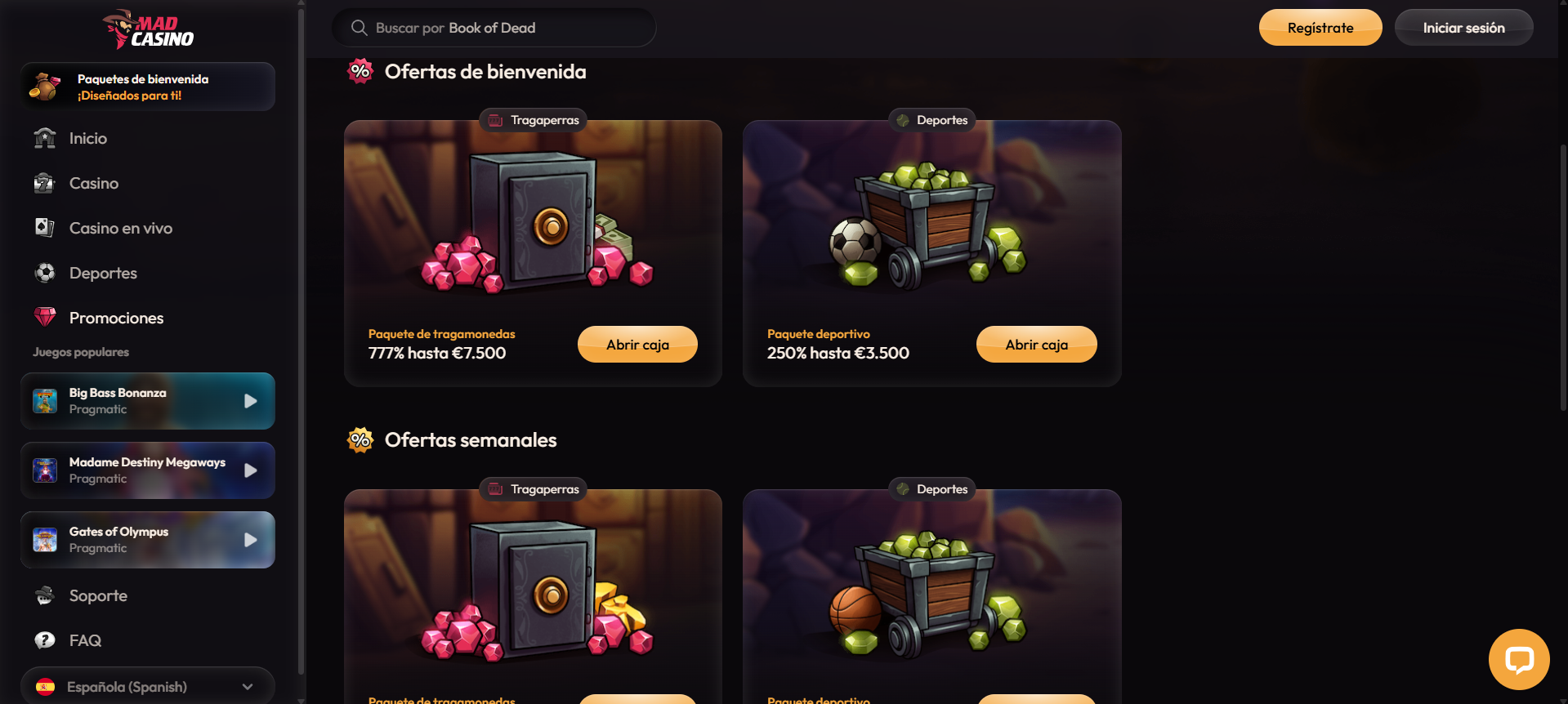 promociones Mad Casino