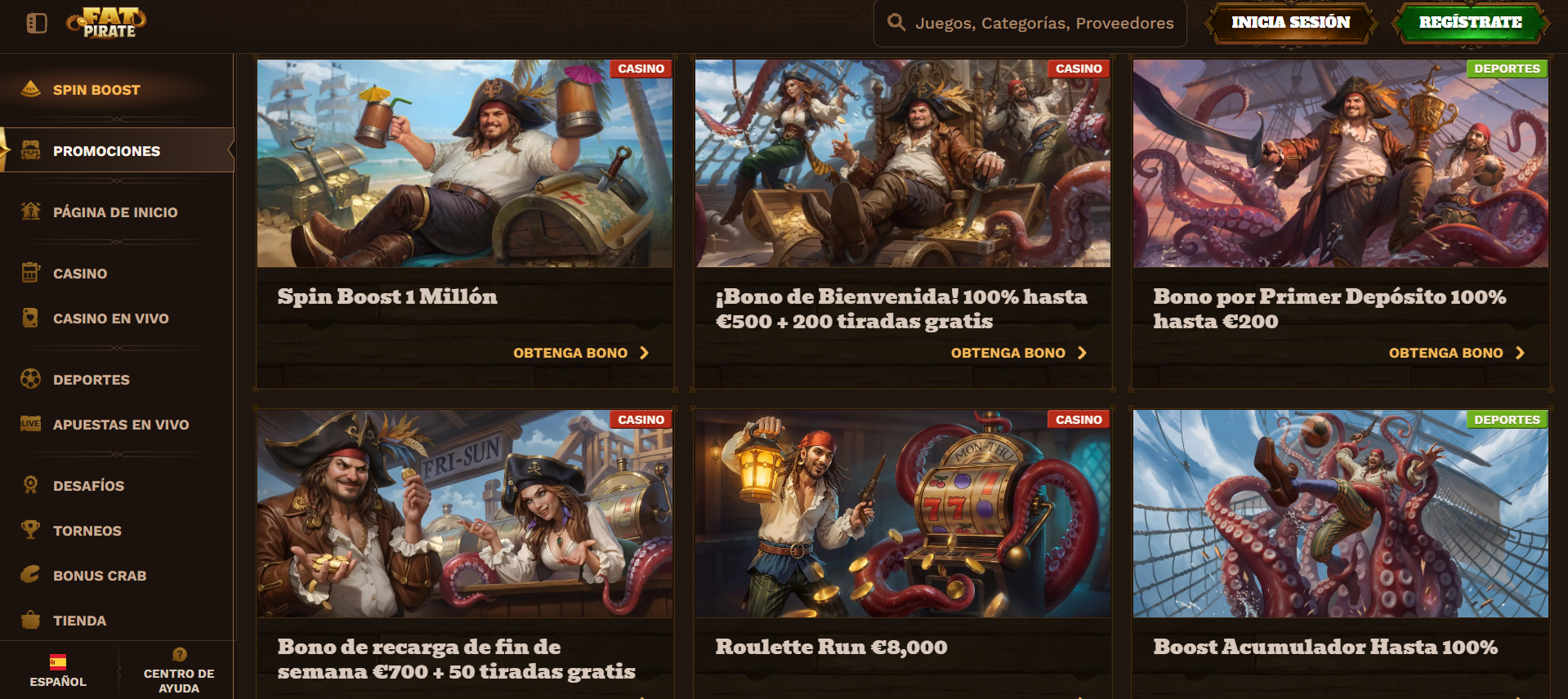 promociones FatPirate casino