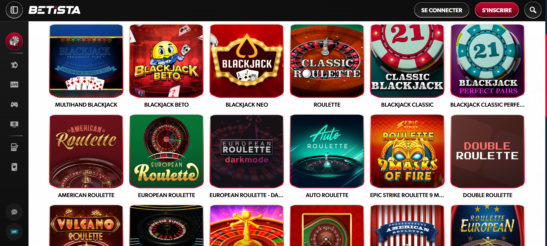 stolní hry betista casino
