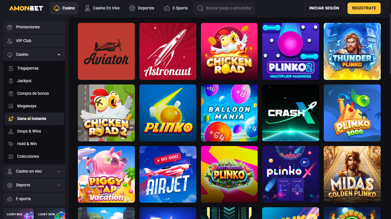 Crash juegos Amonbet