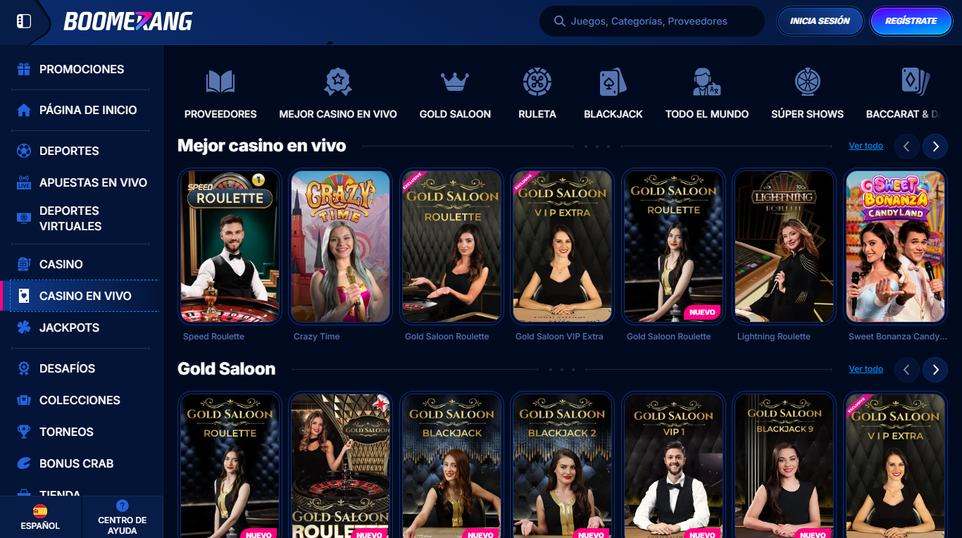 Boomerang Bet casino en vivo Boomerang Bet casino en vivo